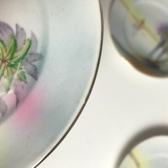 Takito Made In Nippon Japan VTG Set Of Four 6" Diameter Hand Painted Plates - Picture 8 of 10